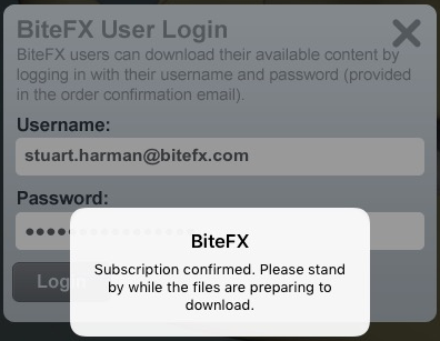 BiteFX Subscription Confirmed