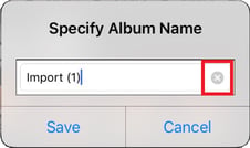 Specify Album Name Closeup