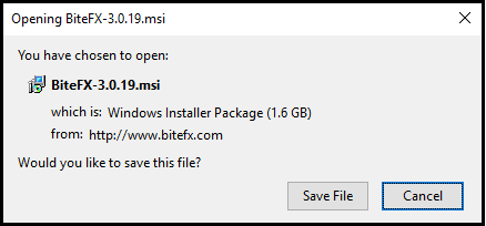 Firefox Opening BiteFX Download